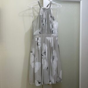 Calvin Klein grey chiffon dress